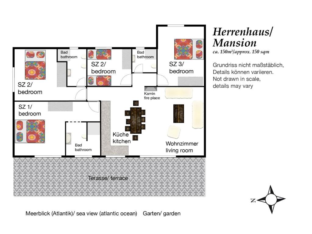 Plán poschodí v ubytovaní Casa Herrenhaus Finca Montimar