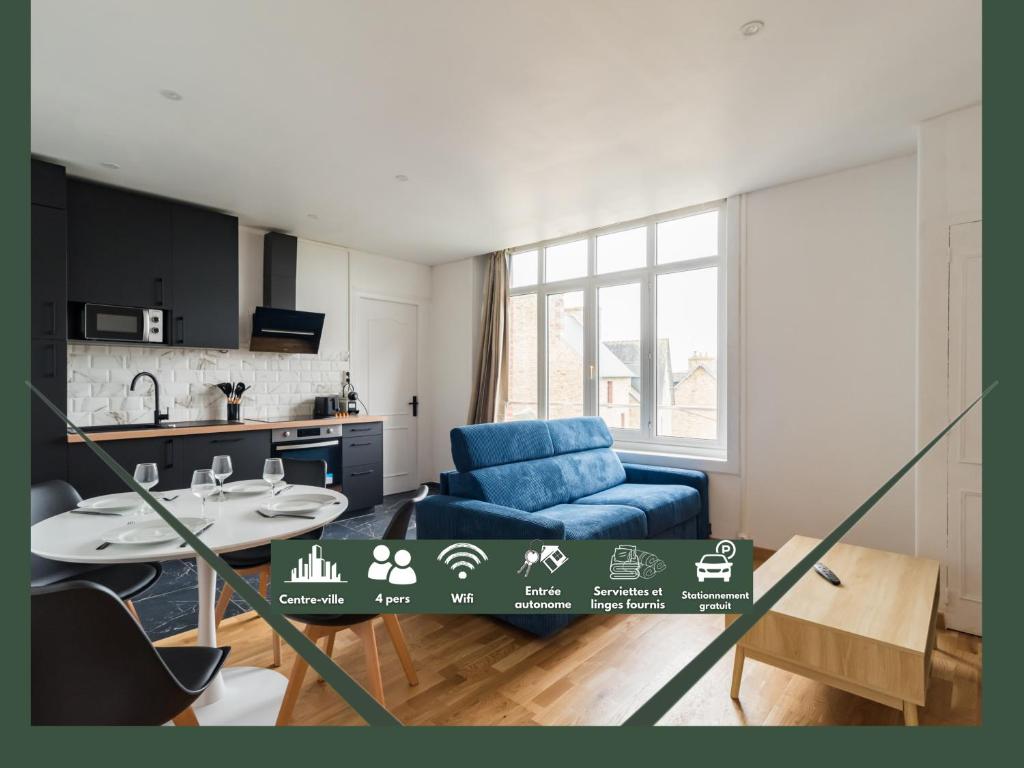 Posezení v ubytování Hôtel Lefort - La Bretonne Authentique