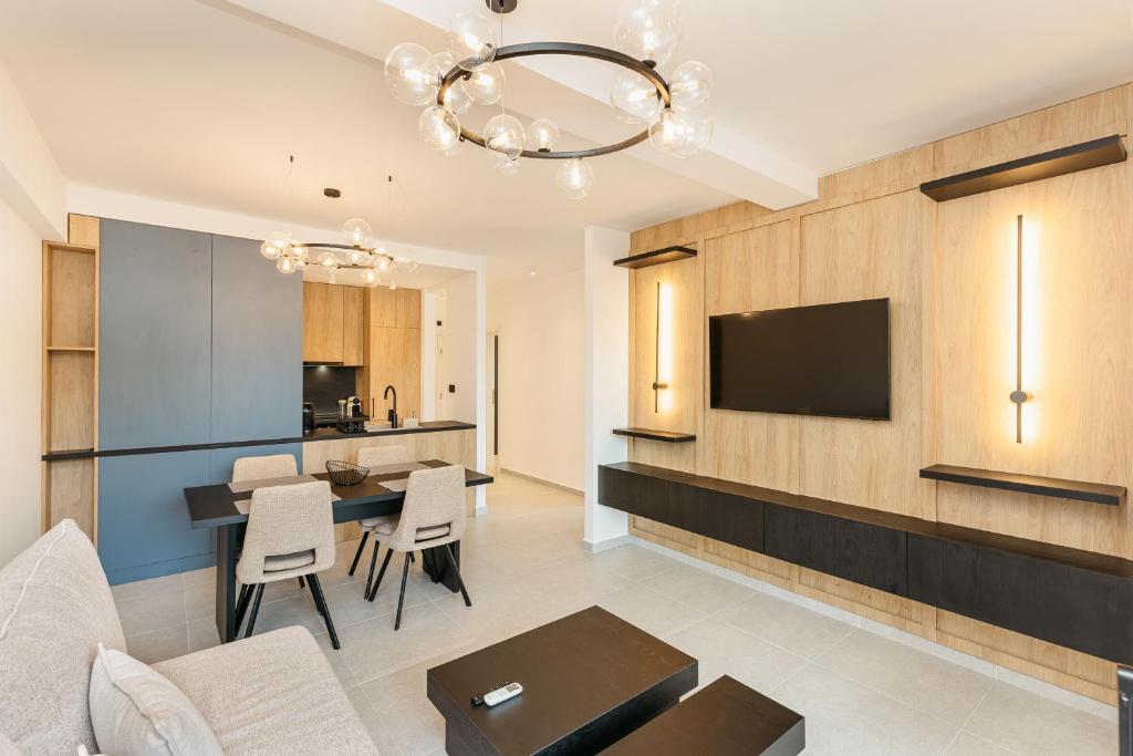 TV a/nebo společenská místnost v ubytování Apartments Villa Swissmonte 2