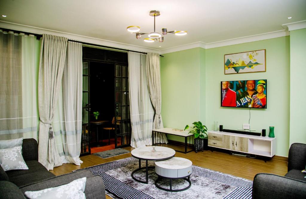 Posezení v ubytování Mercella Homes