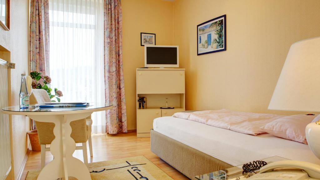 TV a/nebo společenská místnost v ubytování Hotel Rhein-Residenz