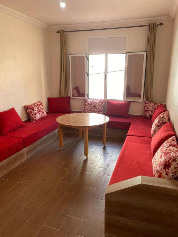 Posezení v ubytování Immeuble Elmo plage Mirleft