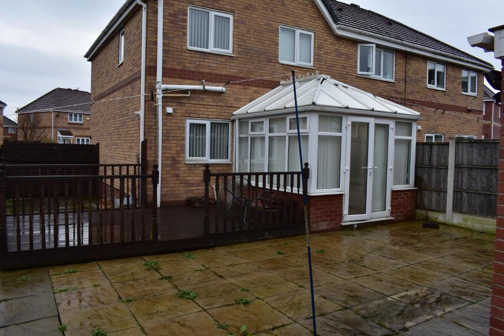 Bygningen som feriehuset ligger i