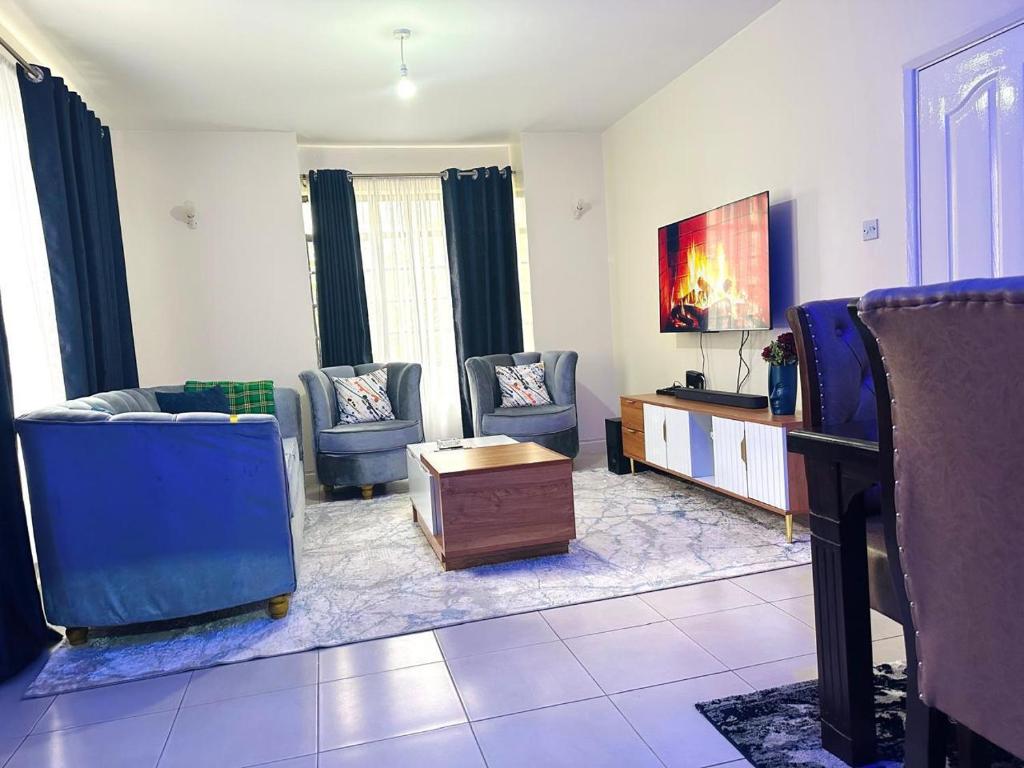Χώρος καθιστικού στο CJ Suites - Executive 2Br Near JKIA and SGR