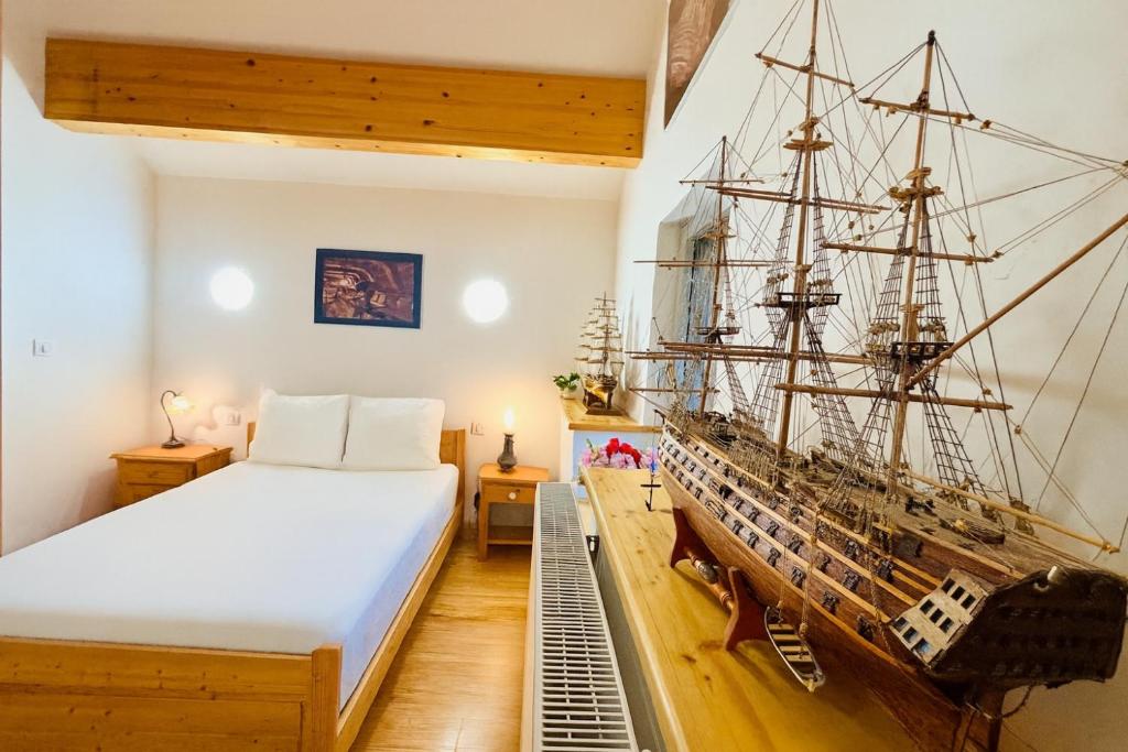 Ένα ή περισσότερα κρεβάτια σε δωμάτιο στο L'échappée belle - Maison entière - Marmagne