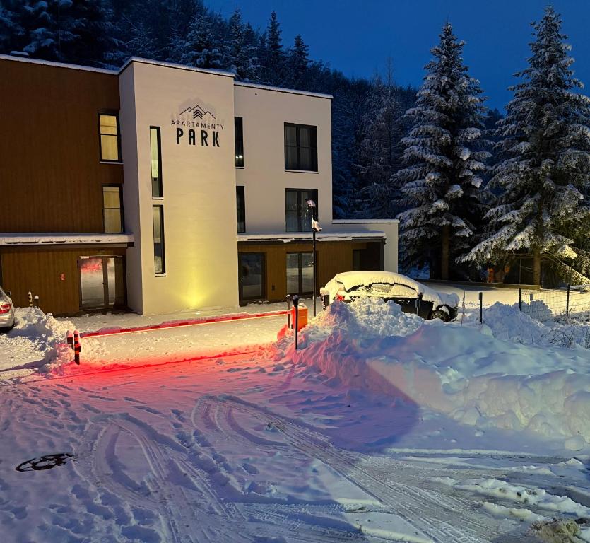 PARK APARTAMENTY Krynica Zdrój v zimě