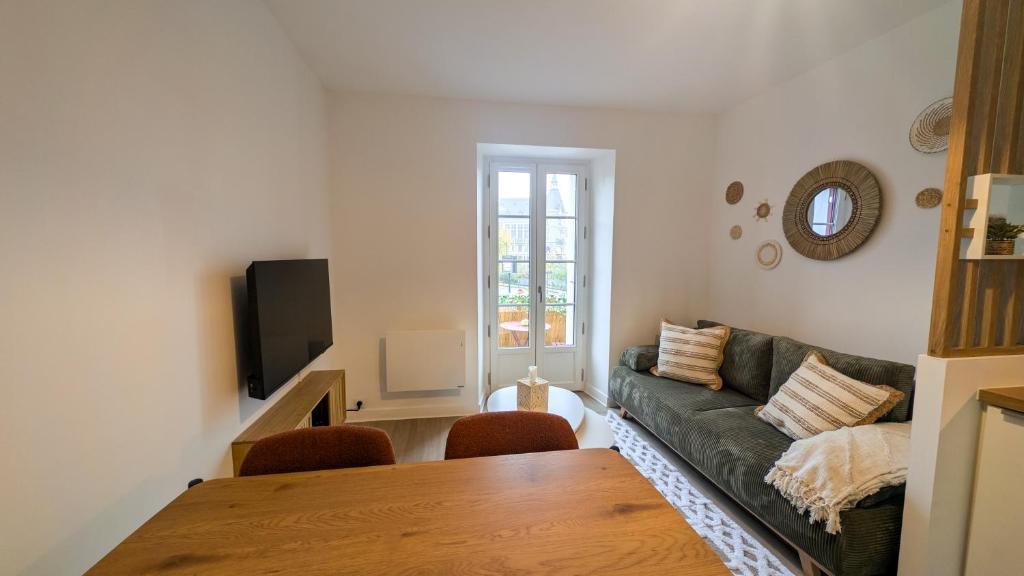 Ένα ή περισσότερα κρεβάτια σε δωμάτιο στο Le Terra Redon - T2 centre ville - 6 min gare - local vélo