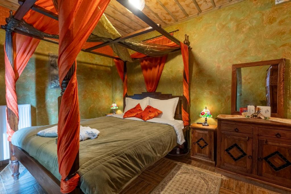 Postel nebo postele na pokoji v ubytování Ξενώνας Οντάς και Spa