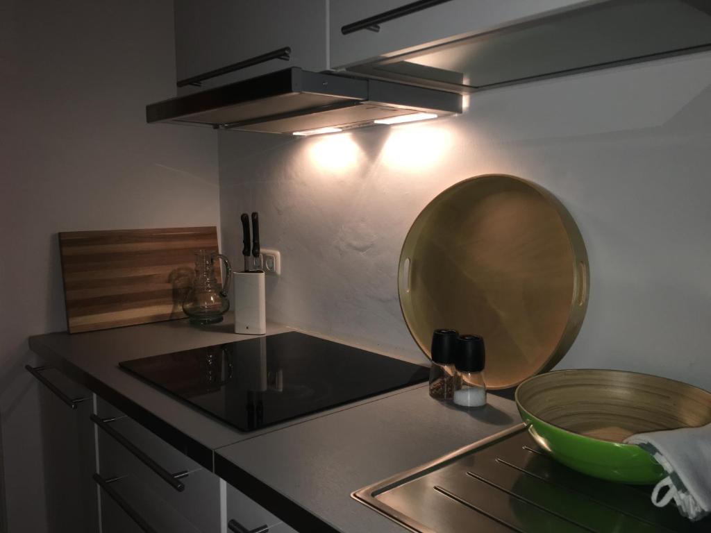 Kuchyň nebo kuchyňský kout v ubytování Gasthof Menke