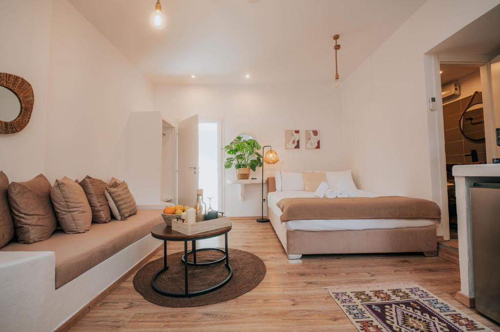 Giường trong phòng chung tại Fireplace Escape