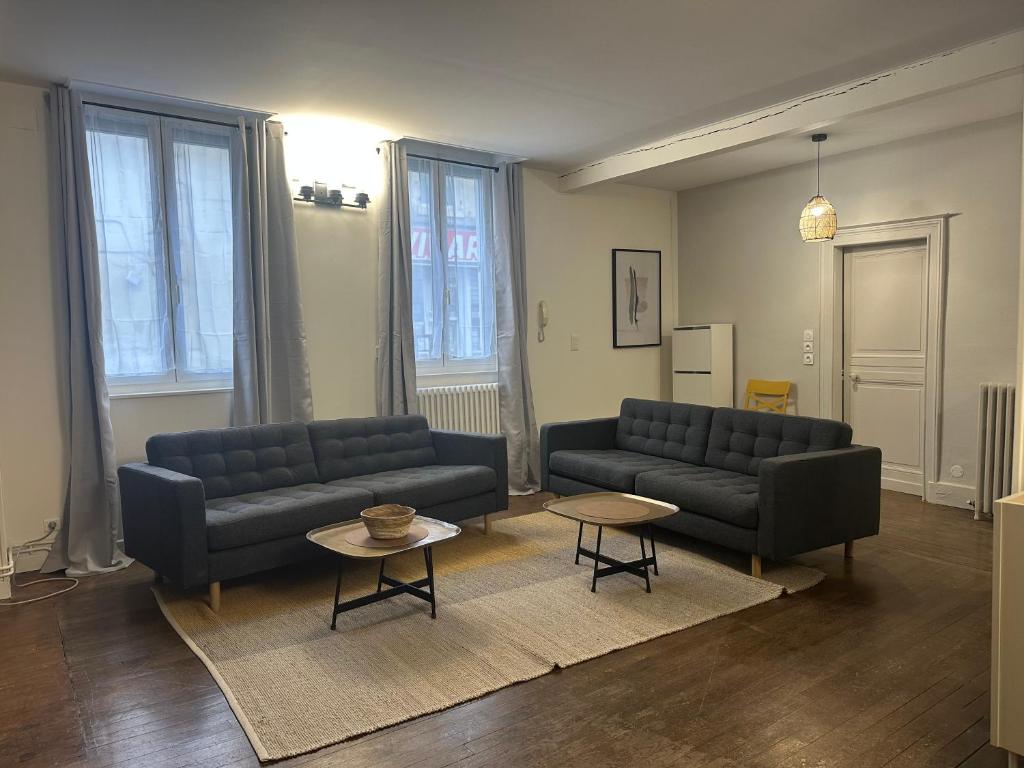 Posezení v ubytování Le Charlet, Entre Marais et Coeur de ville