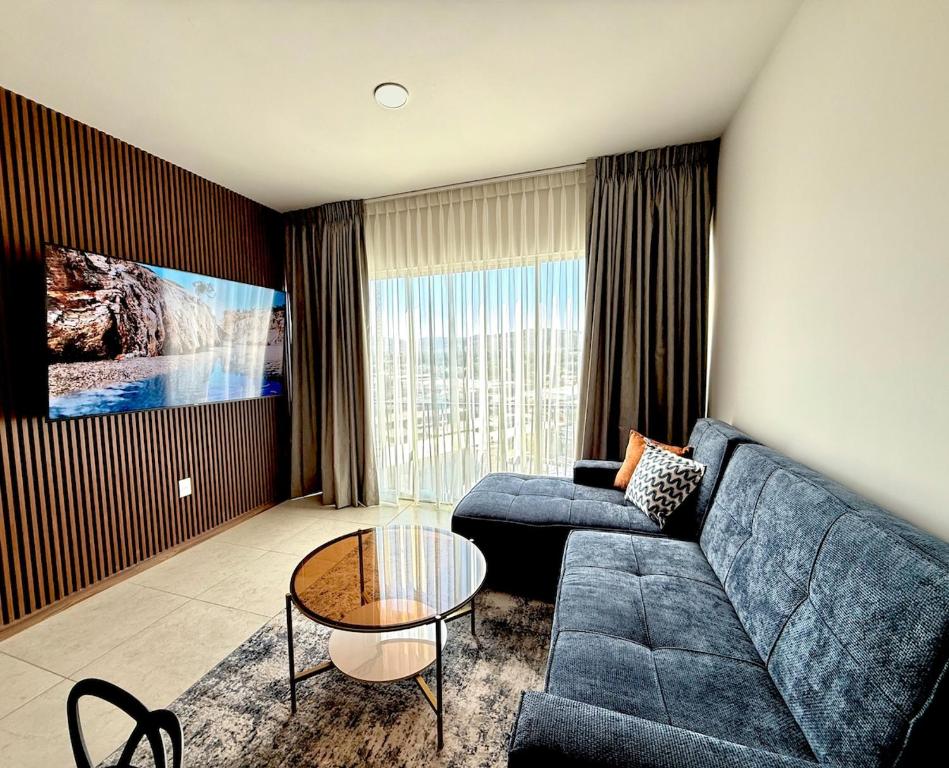 Posezení v ubytování Moderno Departamento Stelar Bugambilias