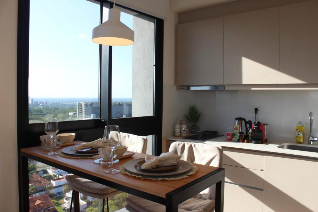 Una cocina o kitchenette en More deluxe sol