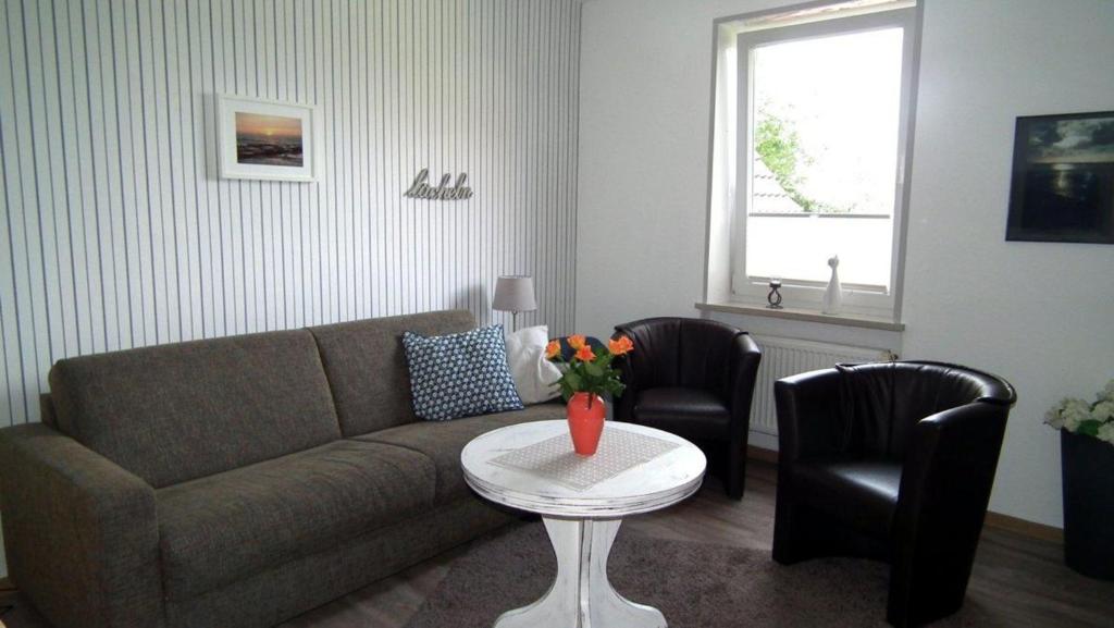 Posezení v ubytování Appartement 1 im Haus Wattenblick