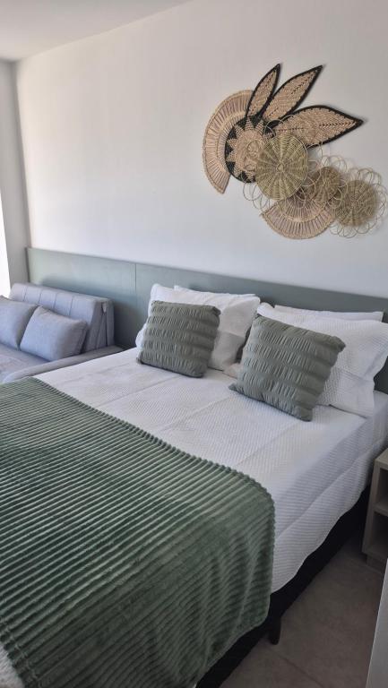 Postel nebo postele na pokoji v ubytování Praia dos Carneiros - Studio Max Carneiros - NOVO