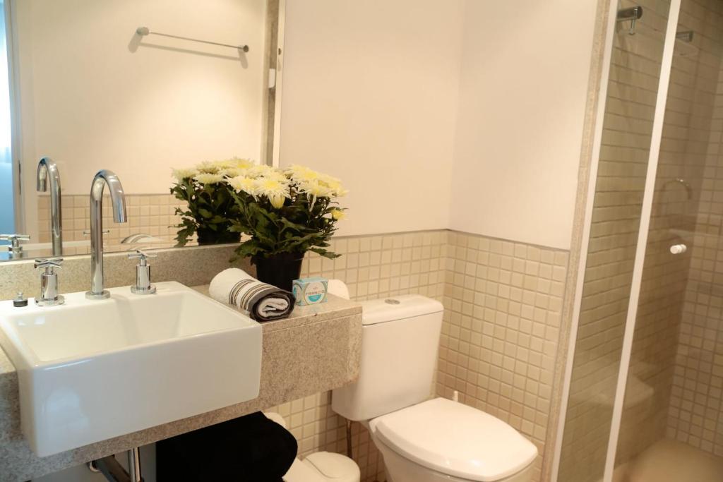 Koupelna v ubytování Cobertura Duplex Villa Paulista