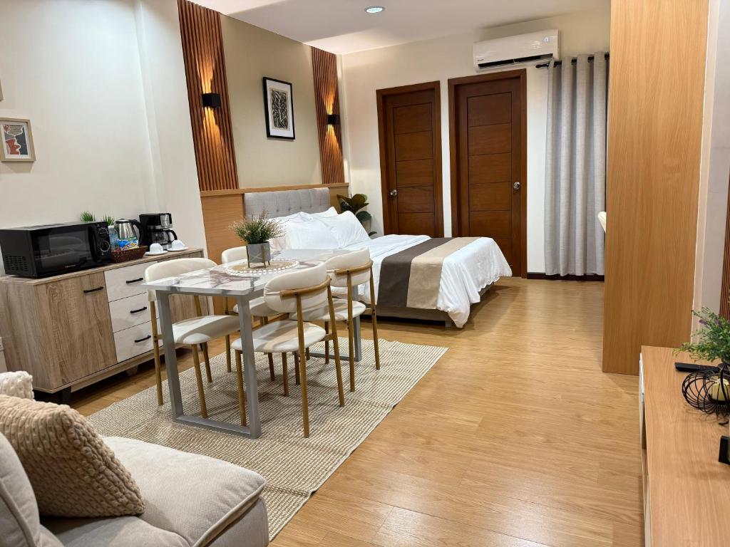 Η κουζίνα ή μικρή κουζίνα στο Lafontana Hometel