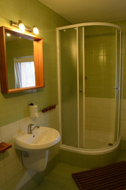 Koupelna v ubytování Apartments Ve Dvoře