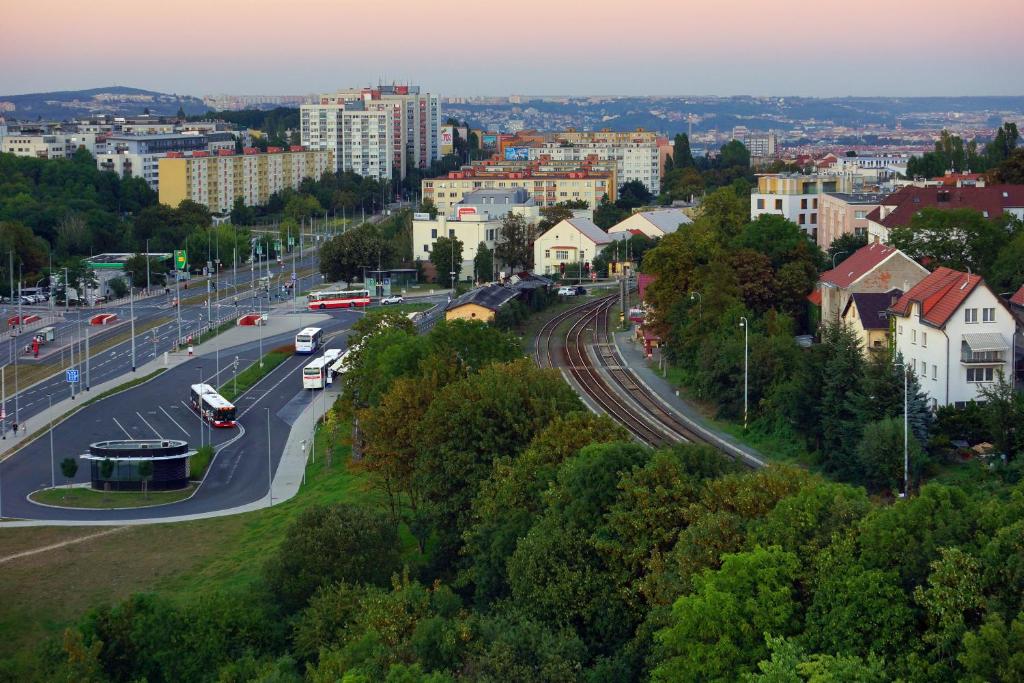 Letecký snímek ubytování Hotel Krystal