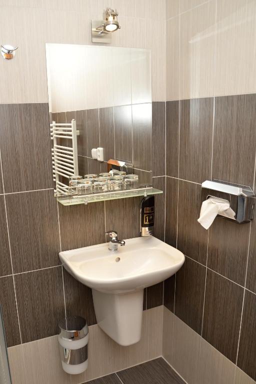 Koupelna v ubytování Hotel Na Statku