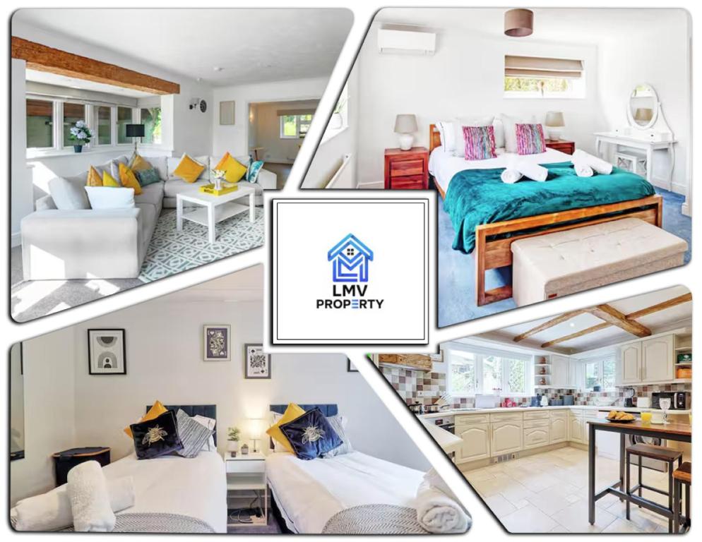 Postel nebo postele na pokoji v ubytování Luxury 4-Bed Family Home in Epping with Parking by LMV Property