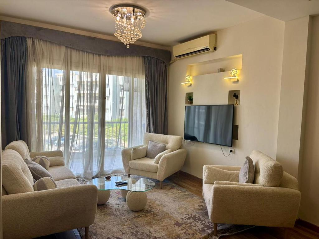 Χώρος καθιστικού στο Cozy crystal lounge