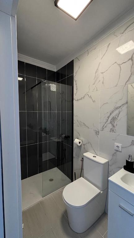 Koupelna v ubytování Habitaciones Lasa