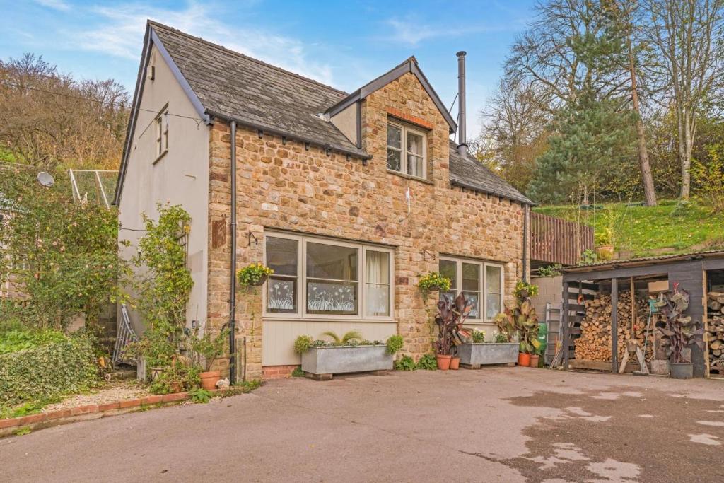 Bygningen som feriehuset ligger i