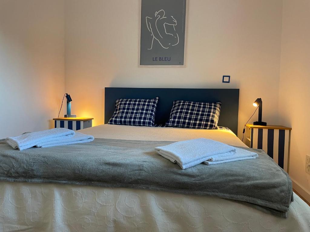 Postel nebo postele na pokoji v ubytování Casinha do Lago