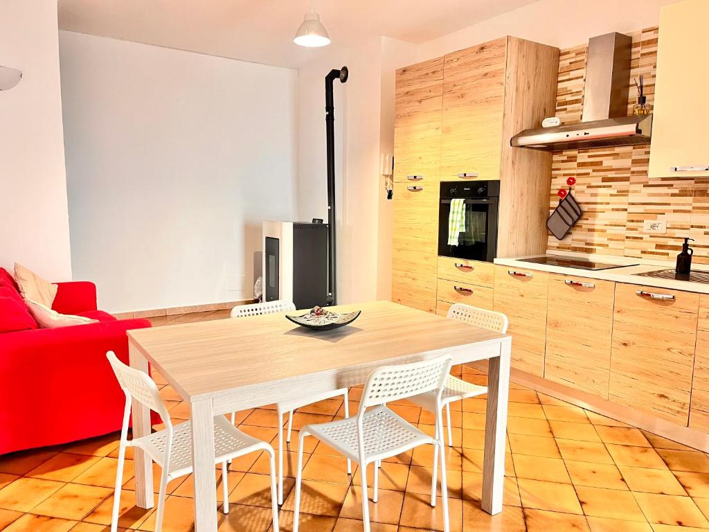 Kuchyň nebo kuchyňský kout v ubytování Modigliani house posizione strategica trilo