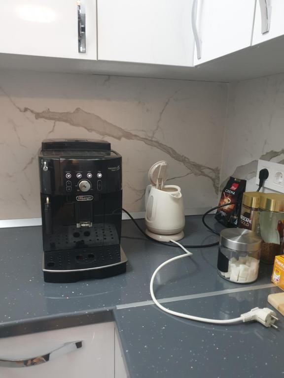 Il comprend une cuisine équipée d'une cafetière et d'un grille-pain. dans l'établissement Divna, à Banja Luka