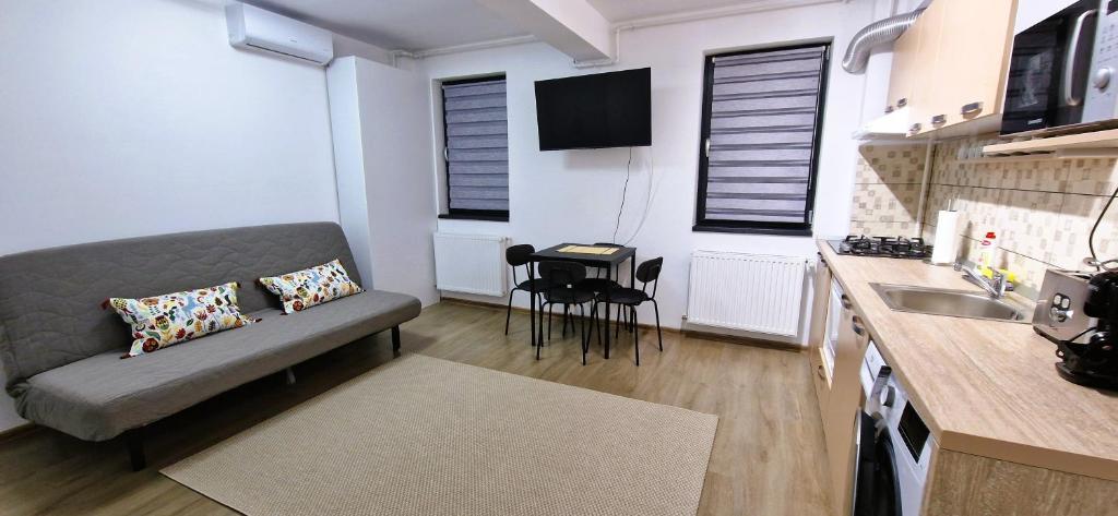 Kuchyň nebo kuchyňský kout v ubytování Apartament Atlas