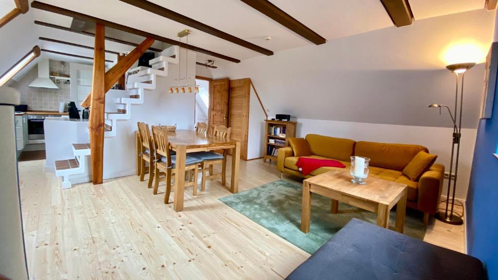 Η κουζίνα ή μικρή κουζίνα στο Wolkenkratzersuite