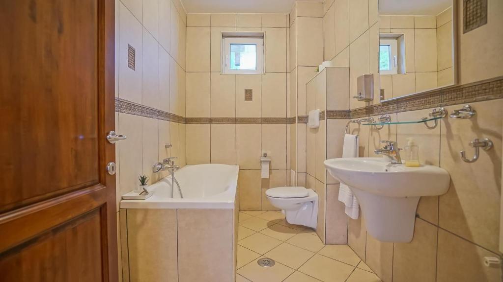 Koupelna v ubytování Vila Buget