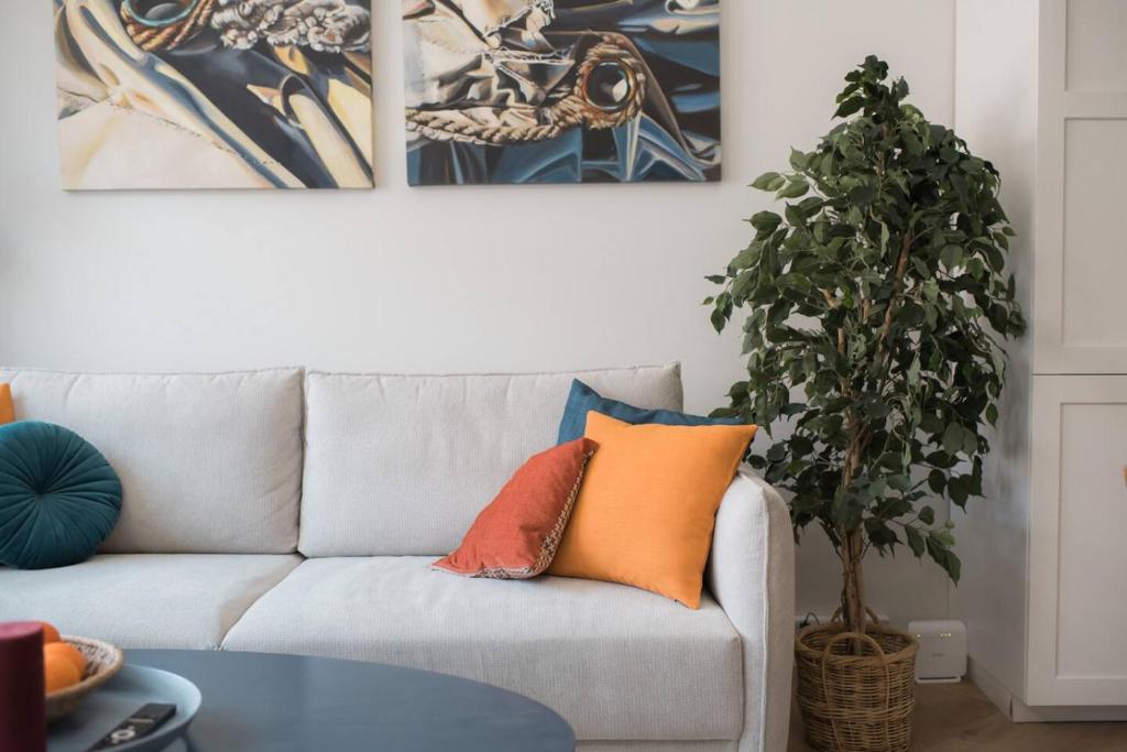 Χώρος καθιστικού στο Luxury Top Floor, Balcony and Easy 24h Check-in