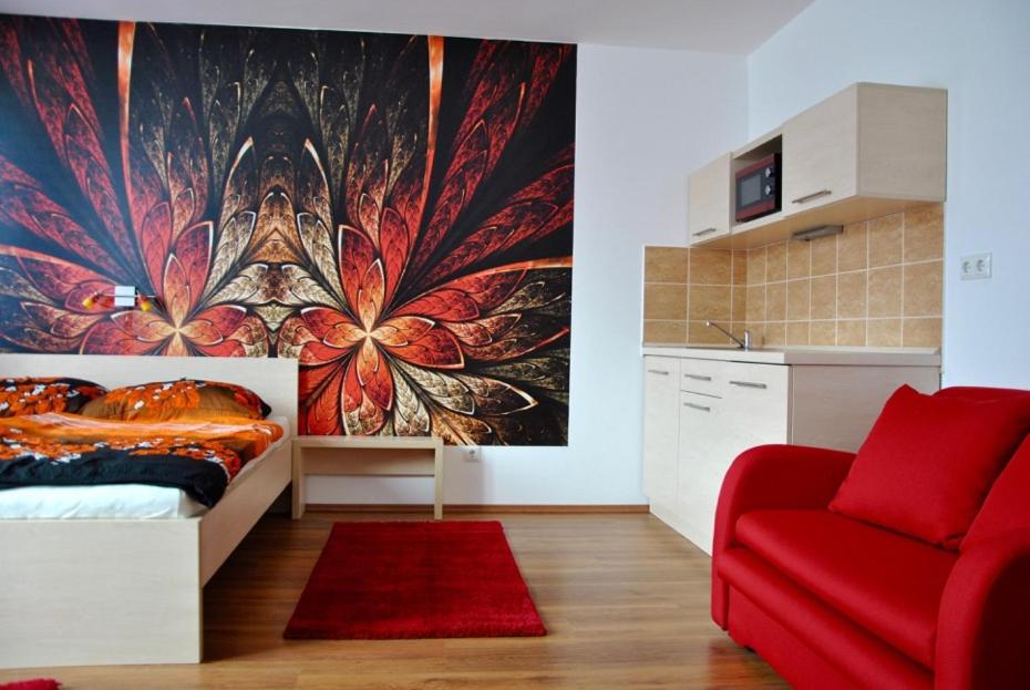 Część wypoczynkowa w obiekcie Gyula Vár Prémium Apartman