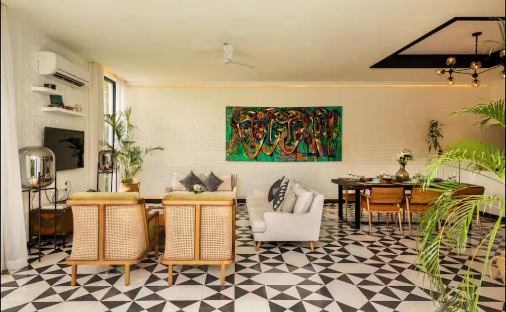 Χώρος καθιστικού στο Casa Zeno