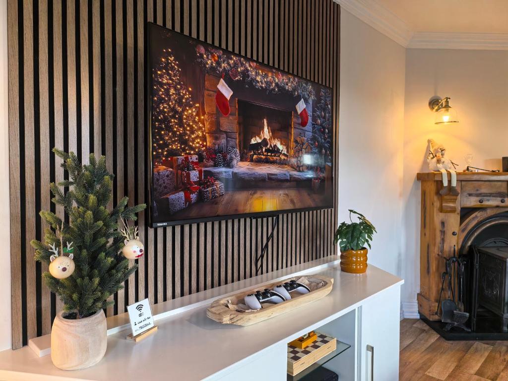 TV a/nebo společenská místnost v ubytování Fiáin Retreat