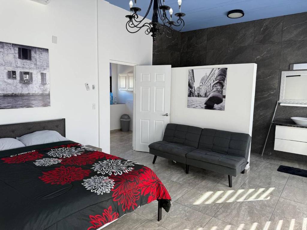 Χώρος καθιστικού στο Ocean View Suite in Gated Community, Kino Bay MX