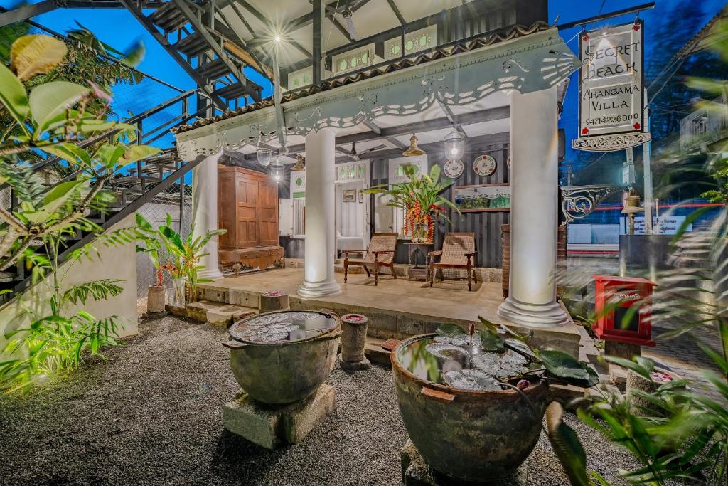 a room filled with lots of plants at Secret Beach Ahangama in Ahangama