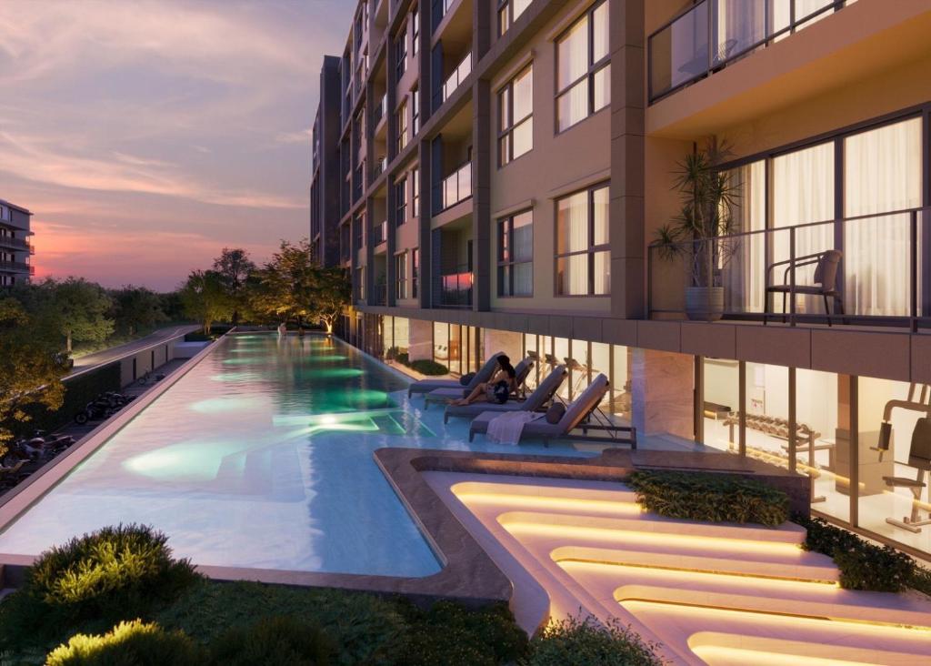 Πισίνα στο ή κοντά στο New Condo near Bangtao Beach - Space Cherngtalay
