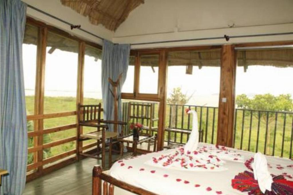 Un balcón o terraza en Shimela Lodge