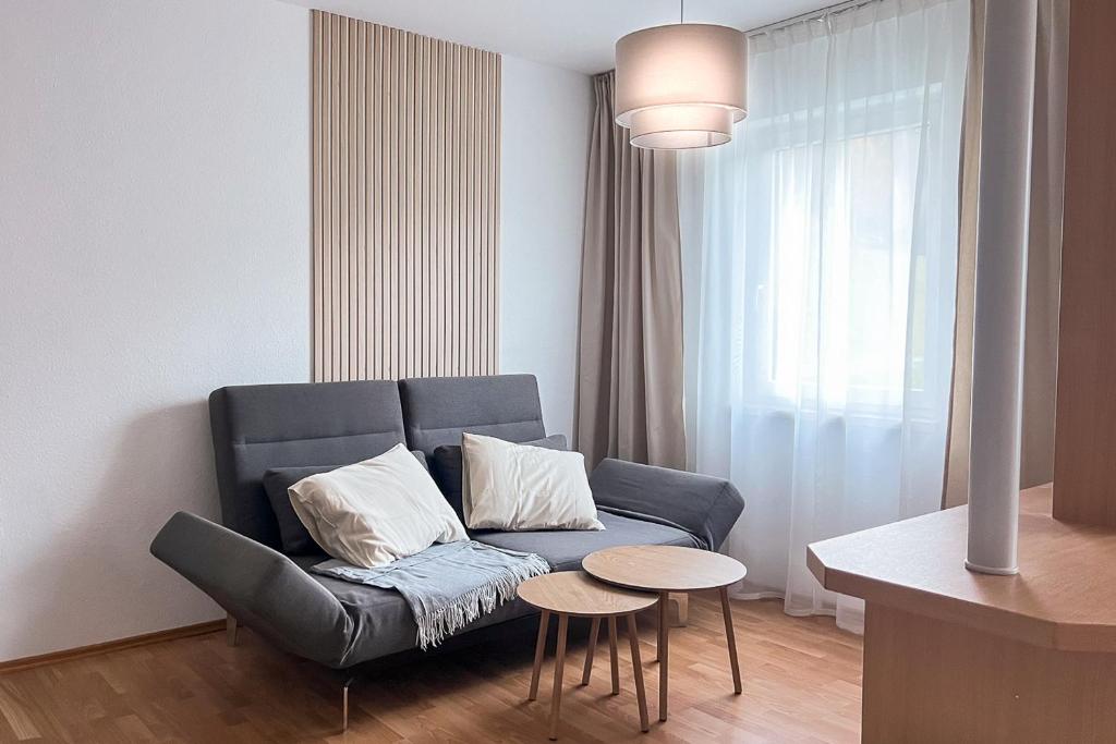 Гостиная зона в Brunnalm Blick Apartment