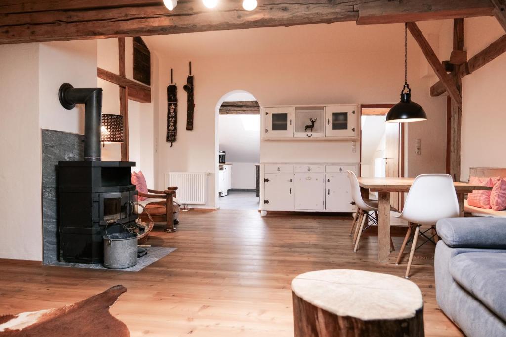 Posezení v ubytování Rossweid Appartement