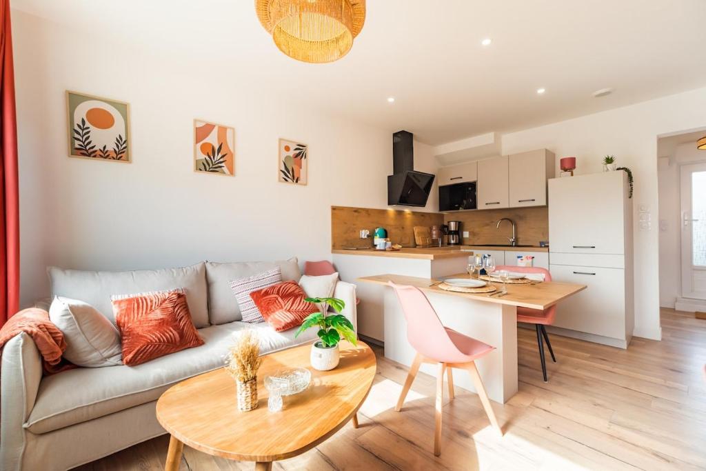 Η κουζίνα ή μικρή κουζίνα στο Maison de vacances proche des plages paradisiaques