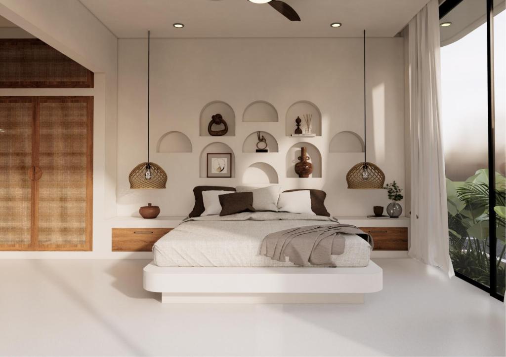 Postel nebo postele na pokoji v ubytování Soma House