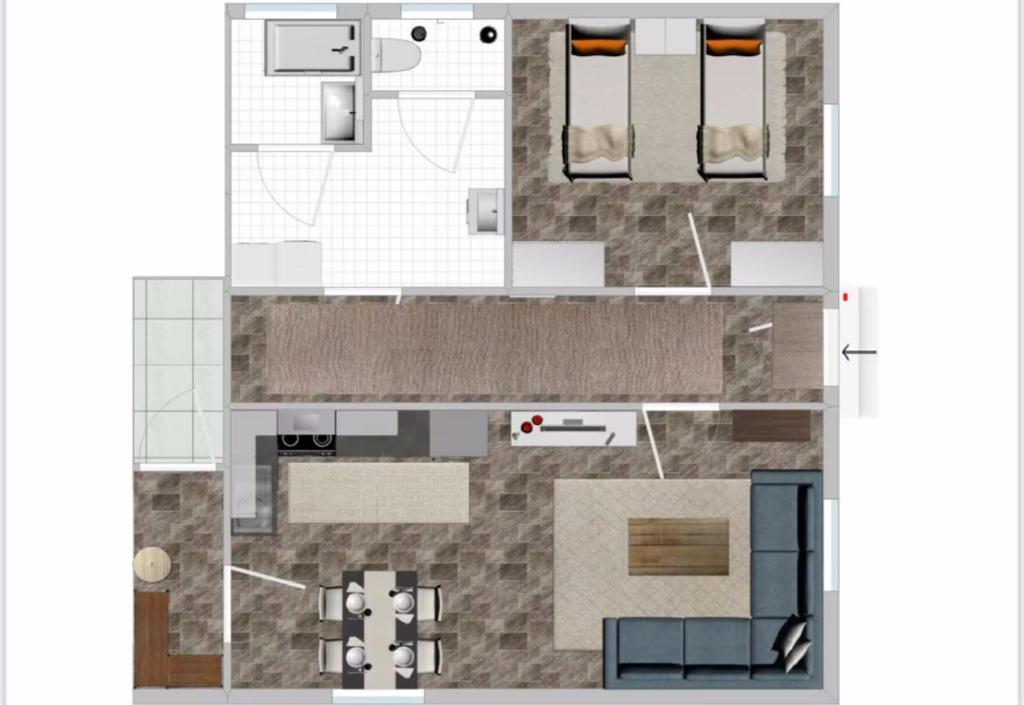 Půdorys ubytování Ferienwohnung auf dem Berg