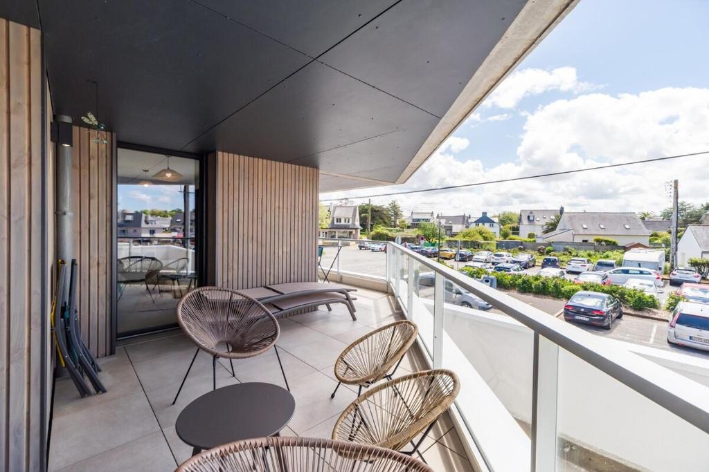 Μπαλκόνι ή βεράντα στο Les terrasses de Ploumanac'h 150m de la plage