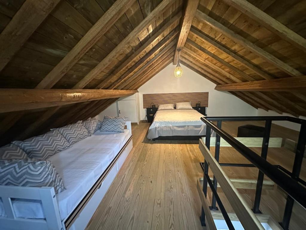 Postel nebo postele na pokoji v ubytování Holiday home in Alvados