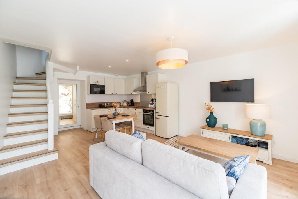 Køkken eller tekøkken på Charmante maison neuve avec terrasse Port du Legue